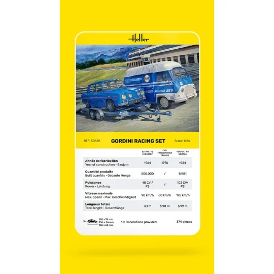 Gordini Racing Set, 1/24 - Heller 50328 Gordini Racing Set, 1/24 - Heller 50328