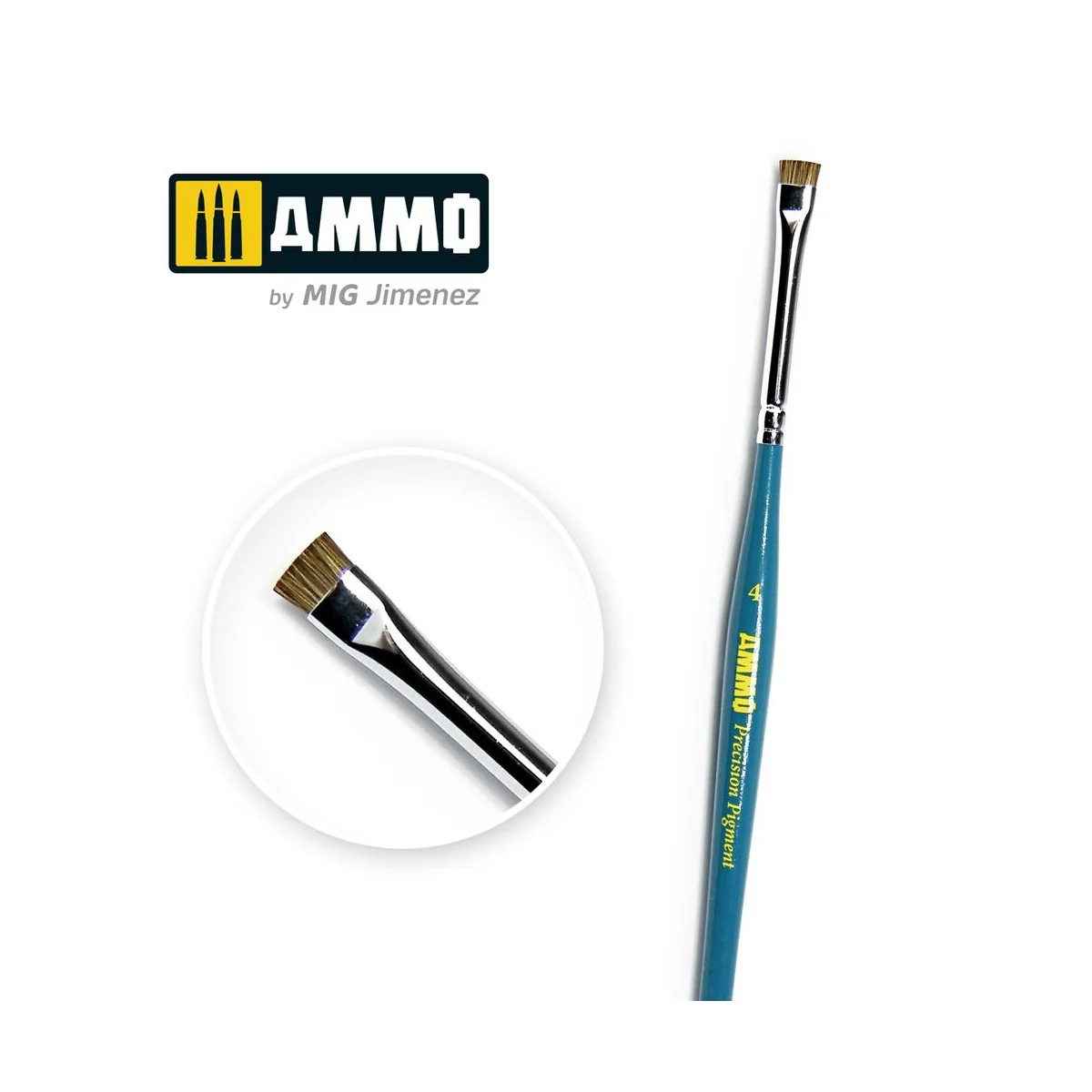 4 AMMO Precision Pigment Brush - AMMO by MIG Jimenez A.MIG-8704