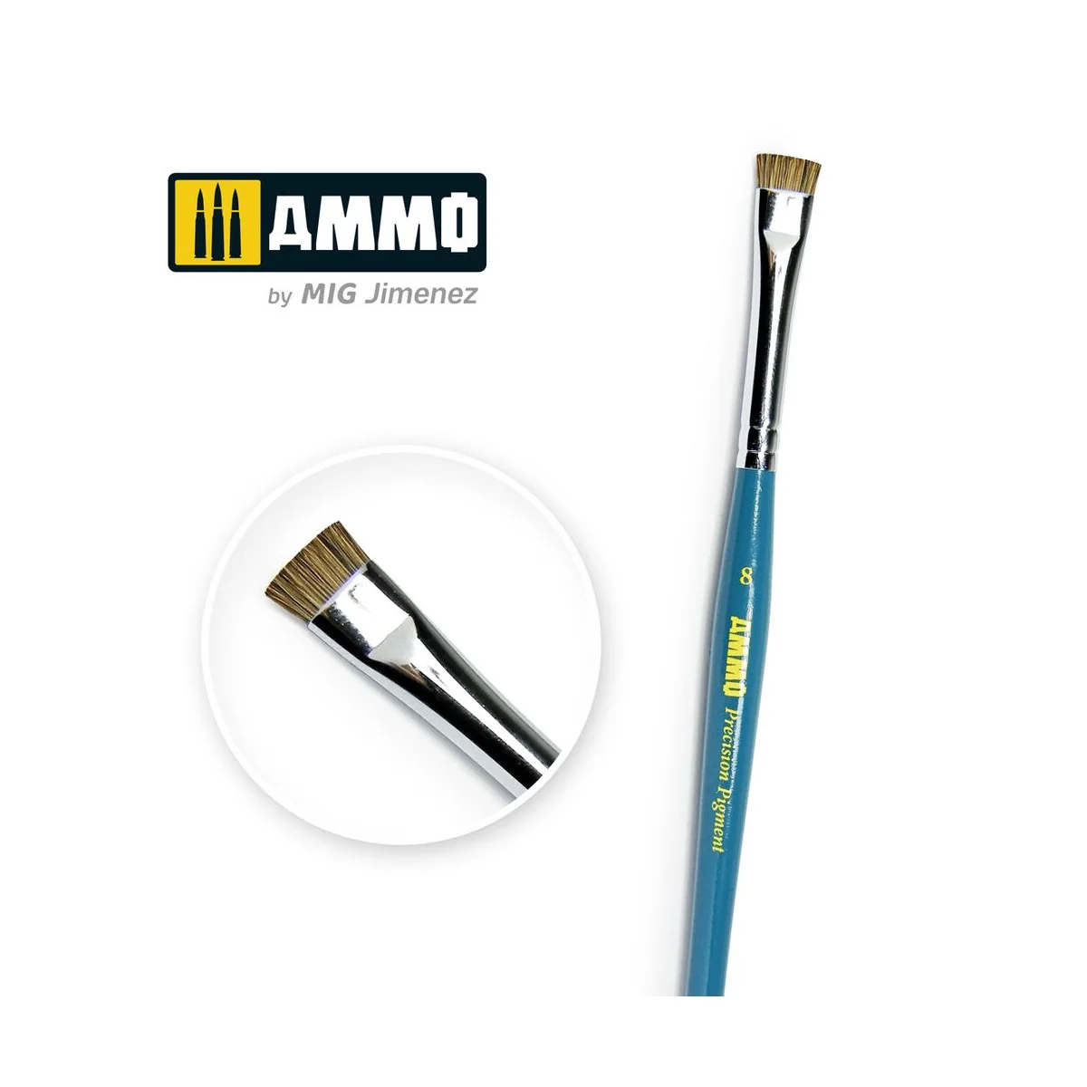 8 AMMO Precision Pigment Brush - AMMO by MIG Jimenez A.MIG-8705