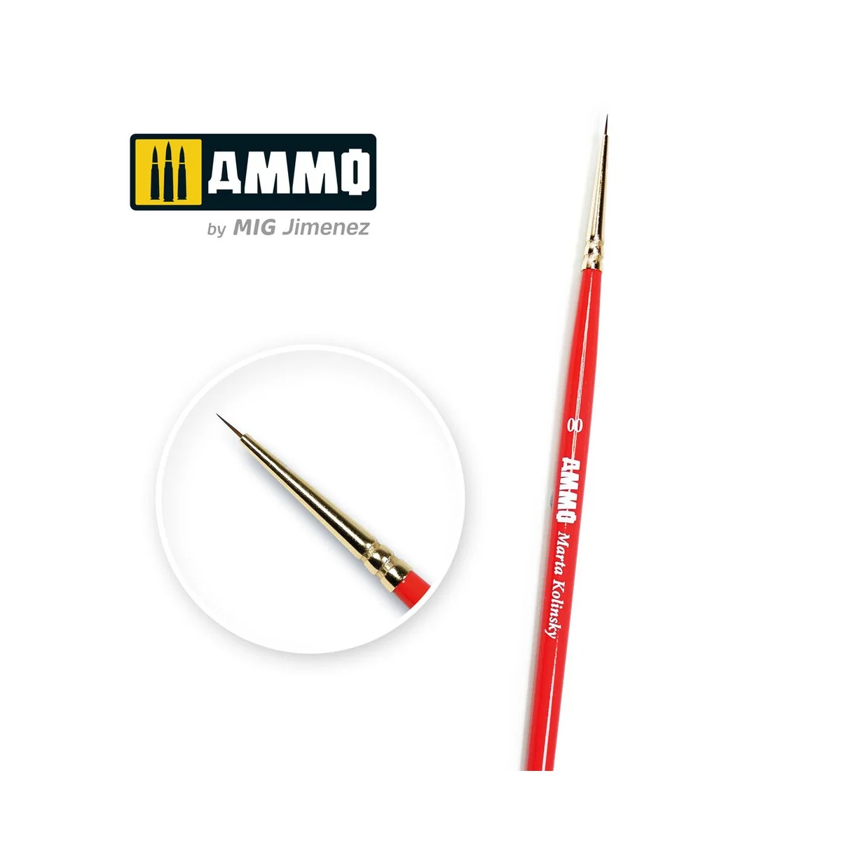 00 AMMO Marta Kolinsky Brush - AMMO by MIG Jimenez A.MIG-8709 00 AMMO Marta Kolinsky Brush - AMMO by MIG Jimenez A.MIG-8709