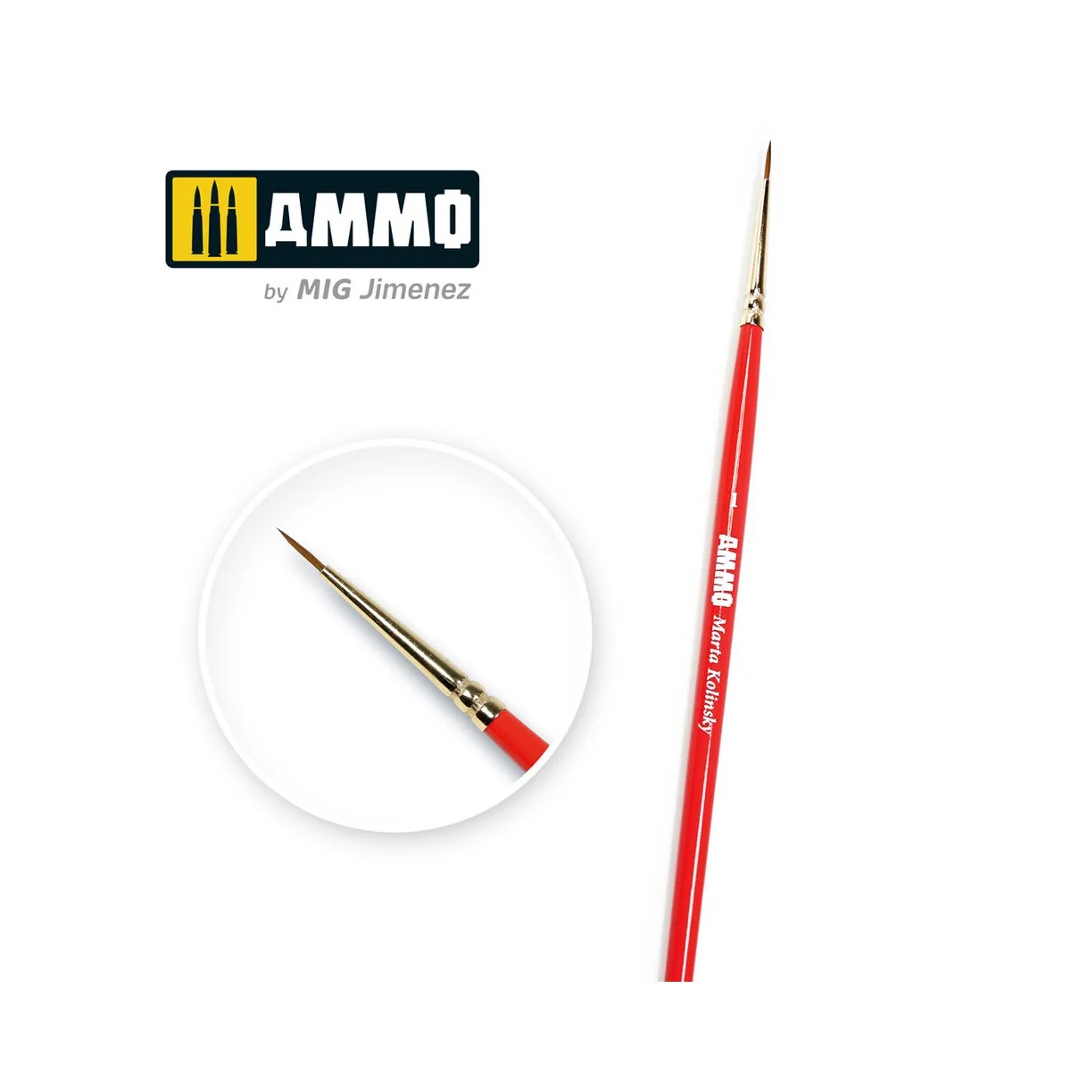 1 AMMO Marta Kolinsky Brush - AMMO by MIG Jimenez A.MIG-8711 1 AMMO Marta Kolinsky Brush - AMMO by MIG Jimenez A.MIG-8711