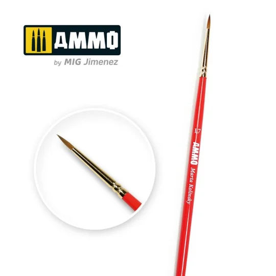 1.7 AMMO Marta Kolinsky Brush - AMMO by MIG Jimenez A.MIG-8713 1.7 AMMO Marta Kolinsky Brush - AMMO by MIG Jimenez A.MIG-8713