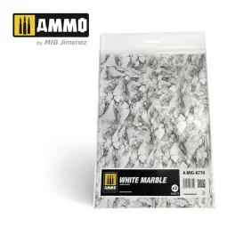 White Marble. Sheet of Marble - 2 pcs - AMMO by MIG Jimenez A.MIG-8770