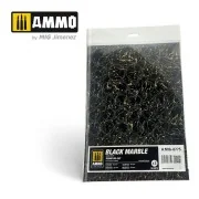Black Marble. Round Die-cut for Bases for Wargames - 2 pcs - AMMO b...