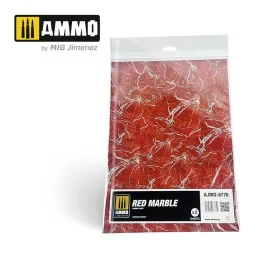 Red Marble. Sheet of Marble - 2 pcs - AMMO by MIG Jimenez A.MIG-8776