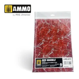 Red Marble. Square Die-cut Marble Tiles - 2 pcs - AMMO by MIG Jimen...