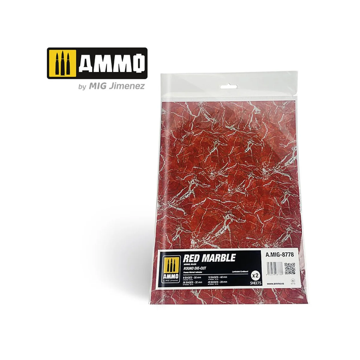 Red Marble. Round Die-cut for Bases for Wargames - 2 pcs - AMMO by ...