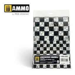Checkered Marble. Square Die-cut Marble Tiles - 2 pcs - AMMO by MIG...
