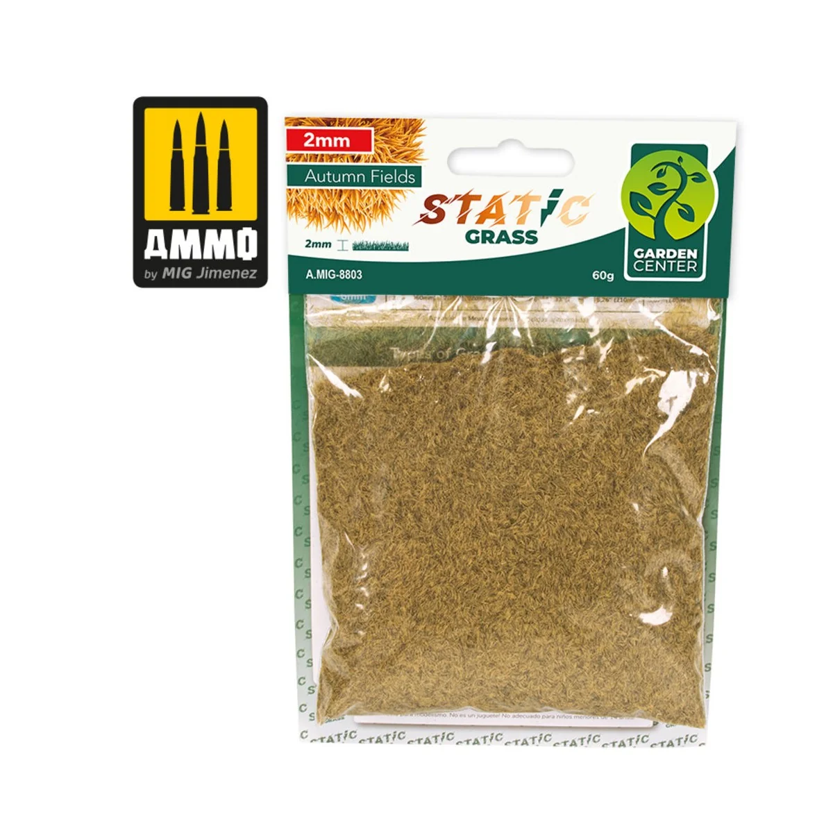 Static Grass - Autumn Fields - 2mm - AMMO by MIG Jimenez A.MIG-8803 Static Grass - Autumn Fields - 2mm - AMMO by MIG Jimenez A.MIG-8803