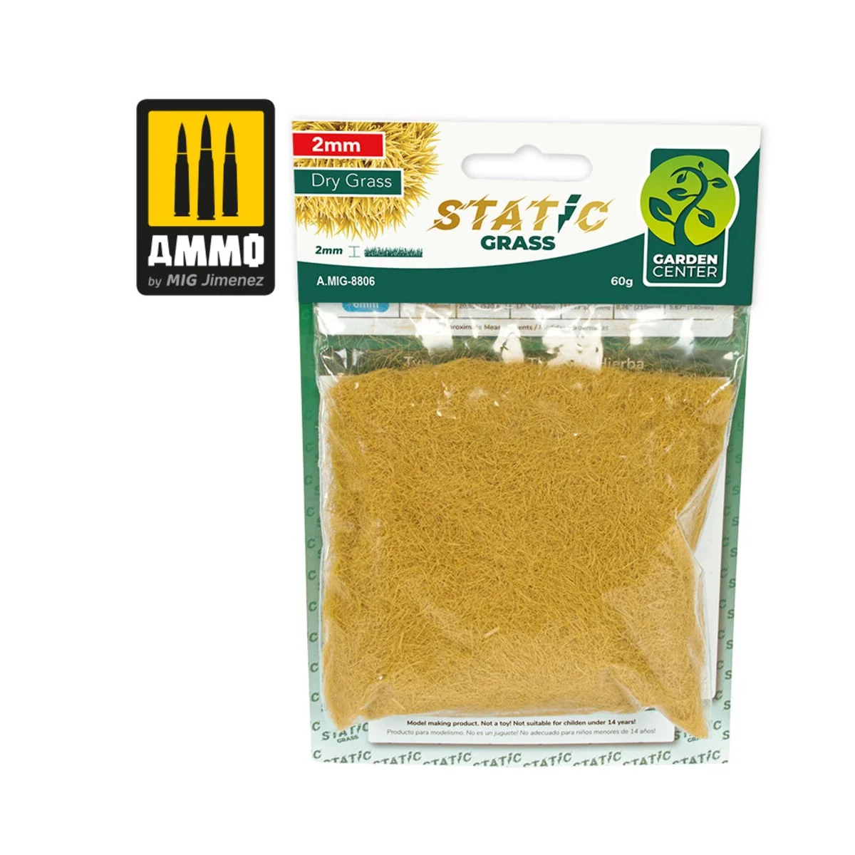 Static Grass - Dry Grass - 2mm - AMMO by MIG Jimenez A.MIG-8806