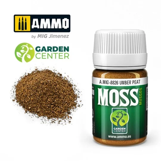Umber Peat MOSS - AMMO by MIG Jimenez A.MIG-8826 Umber Peat MOSS - AMMO by MIG Jimenez A.MIG-8826