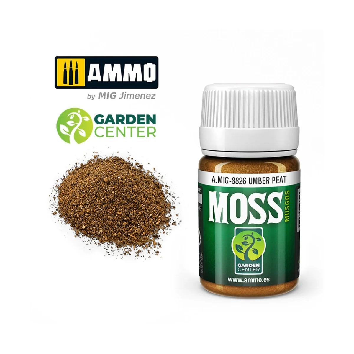 Umber Peat MOSS - AMMO by MIG Jimenez A.MIG-8826 Umber Peat MOSS - AMMO by MIG Jimenez A.MIG-8826