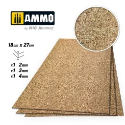 CREATE CORK Medium Grain Mix (2mm, 3mm and 4mm) - 1 pc. Each Size -...