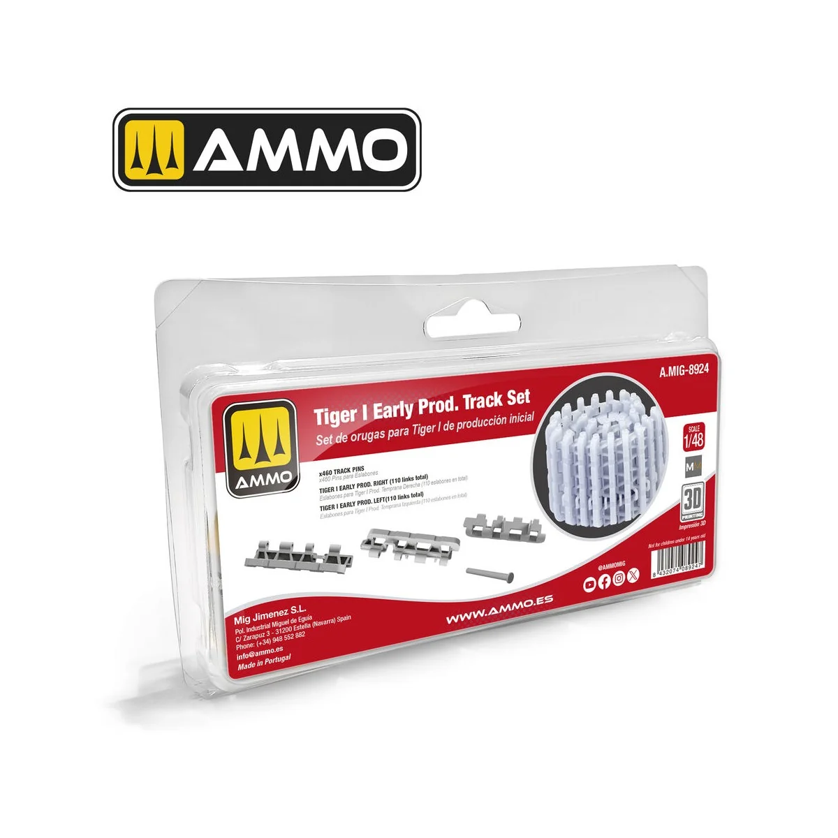 Tiger I Early Production Tracks Set, 1/48 - AMMO by MIG Jimenez A.M...