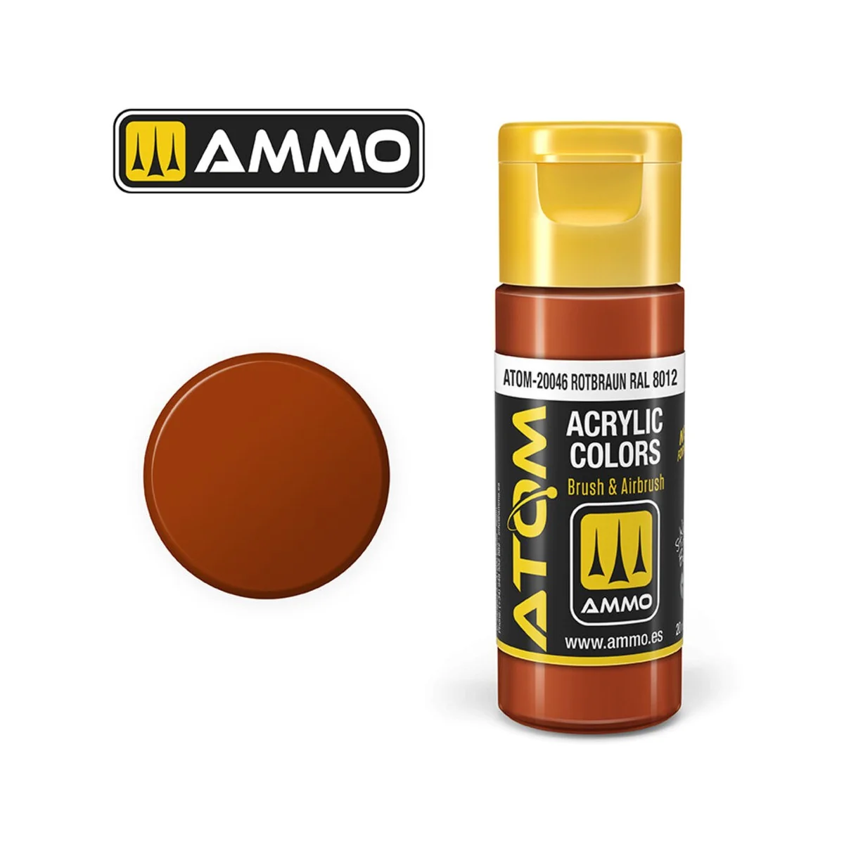 ATOM COLOR Rotbraun RAL 8012 - AMMO by MIG Jimenez ATOM-20046 ATOM COLOR Rotbraun RAL 8012 - AMMO by MIG Jimenez ATOM-20046