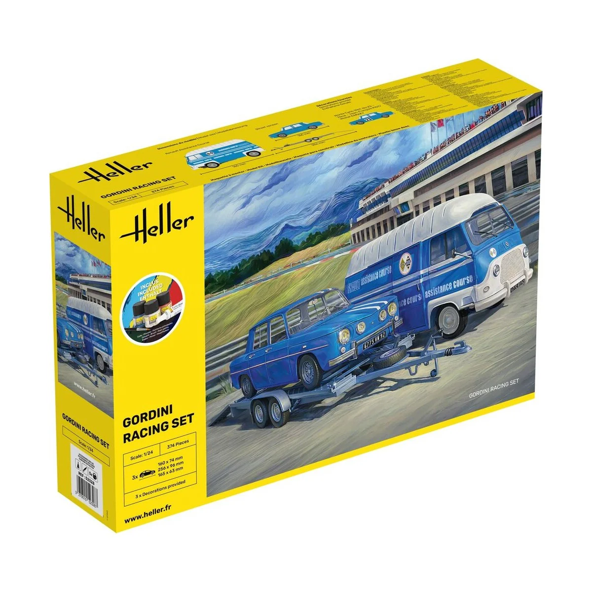 STARTER KIT Gordini Racing Set, 1/24 - Heller 52328 STARTER KIT Gordini Racing Set, 1/24 - Heller 52328