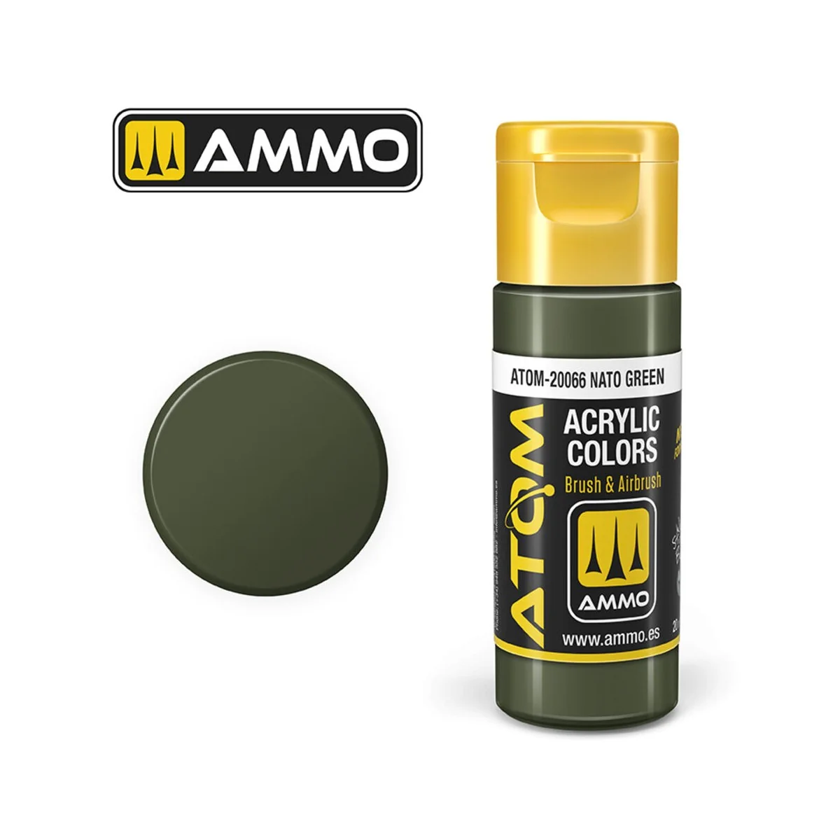 ATOM COLOR NATO Green - AMMO by MIG Jimenez ATOM-20066 ATOM COLOR NATO Green - AMMO by MIG Jimenez ATOM-20066