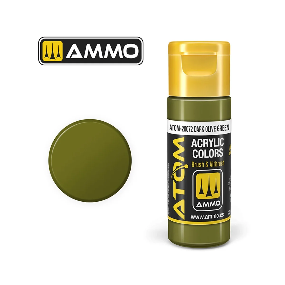 ATOM COLOR Dark Olive Green - AMMO by MIG Jimenez ATOM-20072