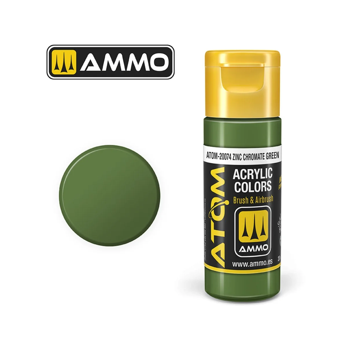 ATOM COLOR Zinc Chromate Green - AMMO by MIG Jimenez ATOM-20074