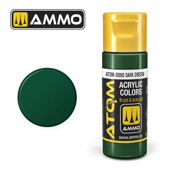 ATOM COLOR Dark Green - AMMO by MIG Jimenez ATOM-20092