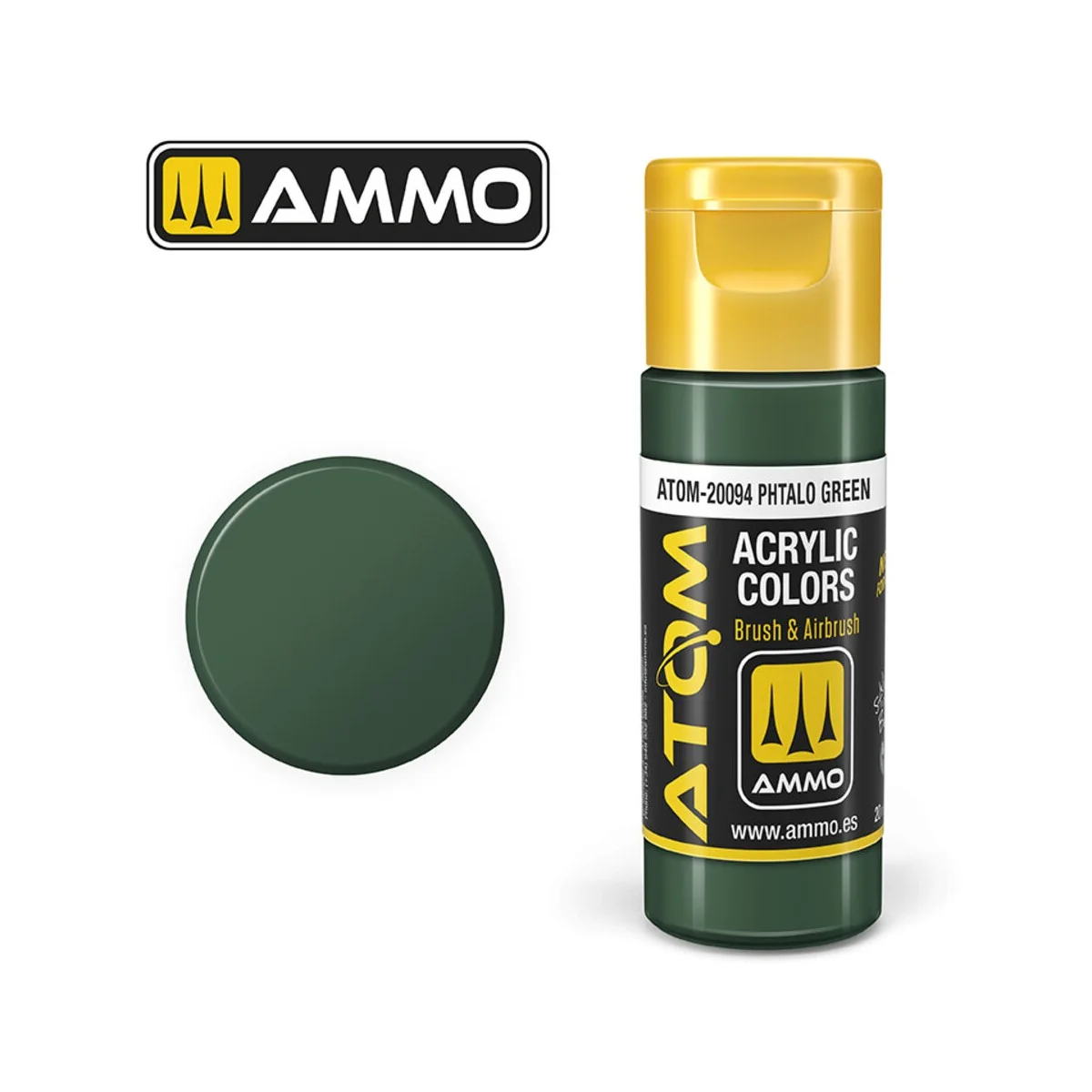 ATOM COLOR Phtalo green - AMMO by MIG Jimenez ATOM-20094