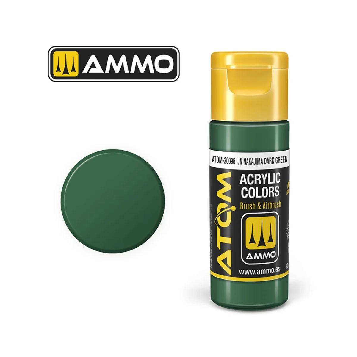 ATOM COLOR IJN Nakajima Dark Green - AMMO by MIG Jimenez ATOM-20096 ATOM COLOR IJN Nakajima Dark Green - AMMO by MIG Jimenez ATOM-20096