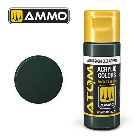 ATOM COLOR Deep Green - AMMO by MIG Jimenez ATOM-20098