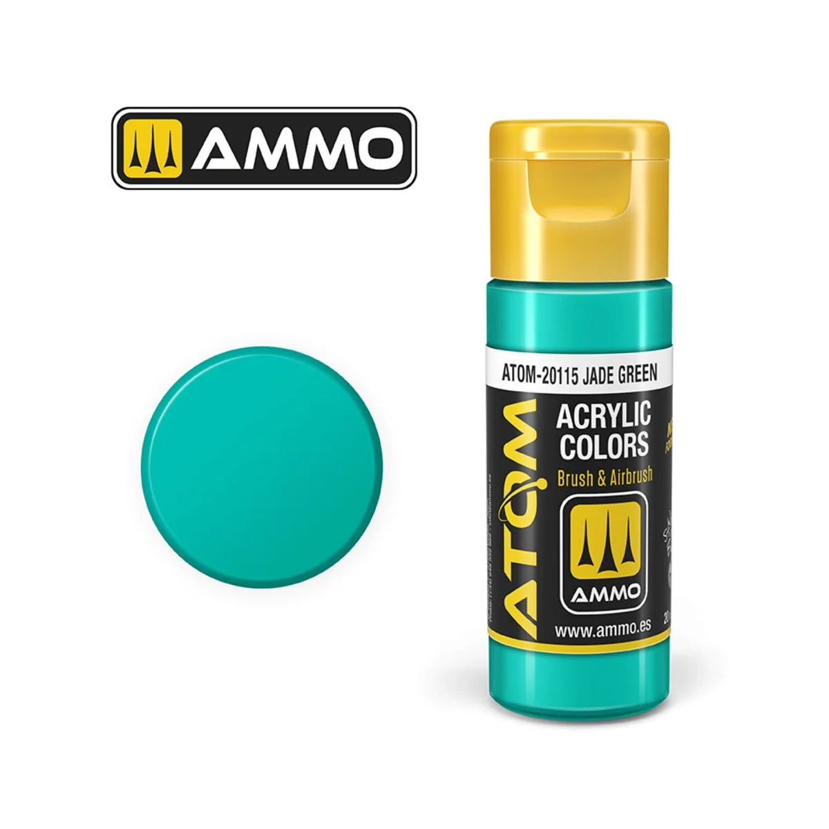 ATOM COLOR Jade Green - AMMO by MIG Jimenez ATOM-20115