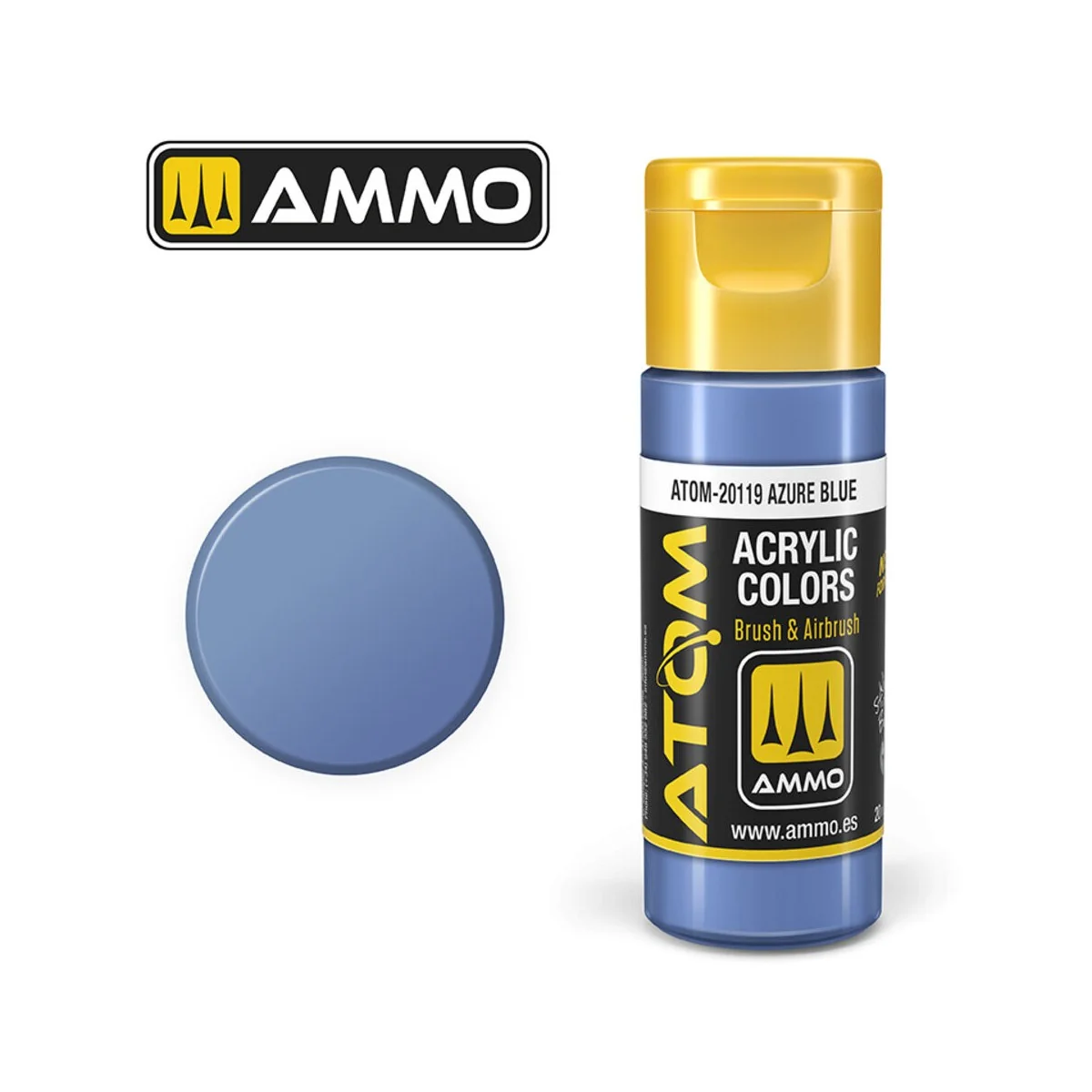 ATOM COLOR Azure Blue - AMMO by MIG Jimenez ATOM-20119