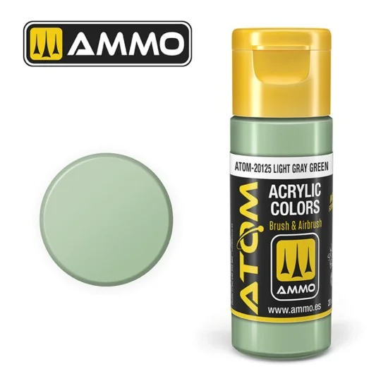 ATOM COLOR Light Gray Green - AMMO by MIG Jimenez ATOM-20125 ATOM COLOR Light Gray Green - AMMO by MIG Jimenez ATOM-20125