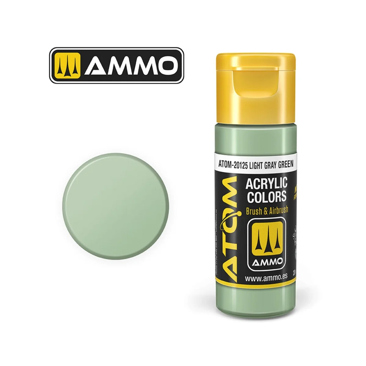 ATOM COLOR Light Gray Green - AMMO by MIG Jimenez ATOM-20125 ATOM COLOR Light Gray Green - AMMO by MIG Jimenez ATOM-20125