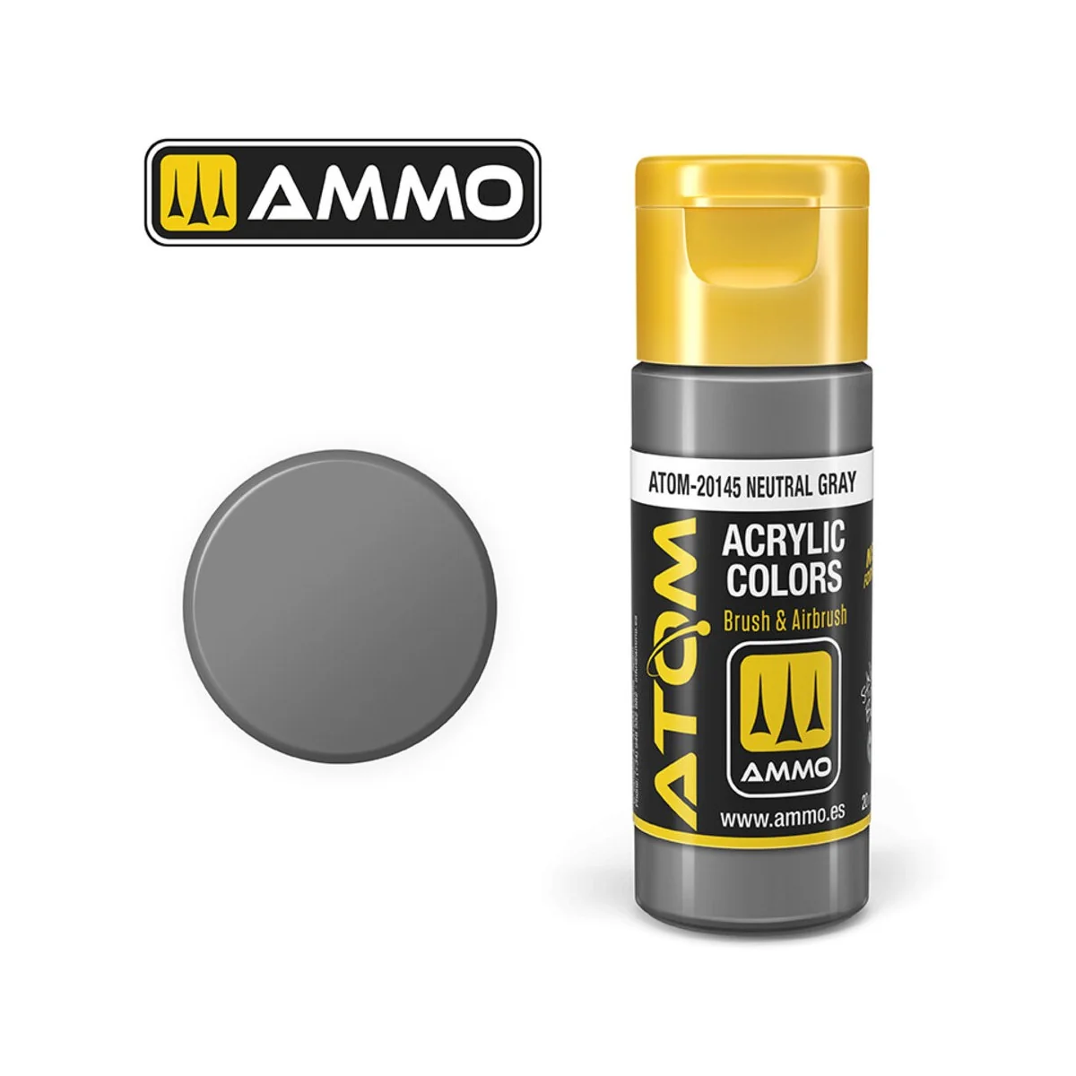 ATOM COLOR Neutral Gray - AMMO by MIG Jimenez ATOM-20145 ATOM COLOR Neutral Gray - AMMO by MIG Jimenez ATOM-20145