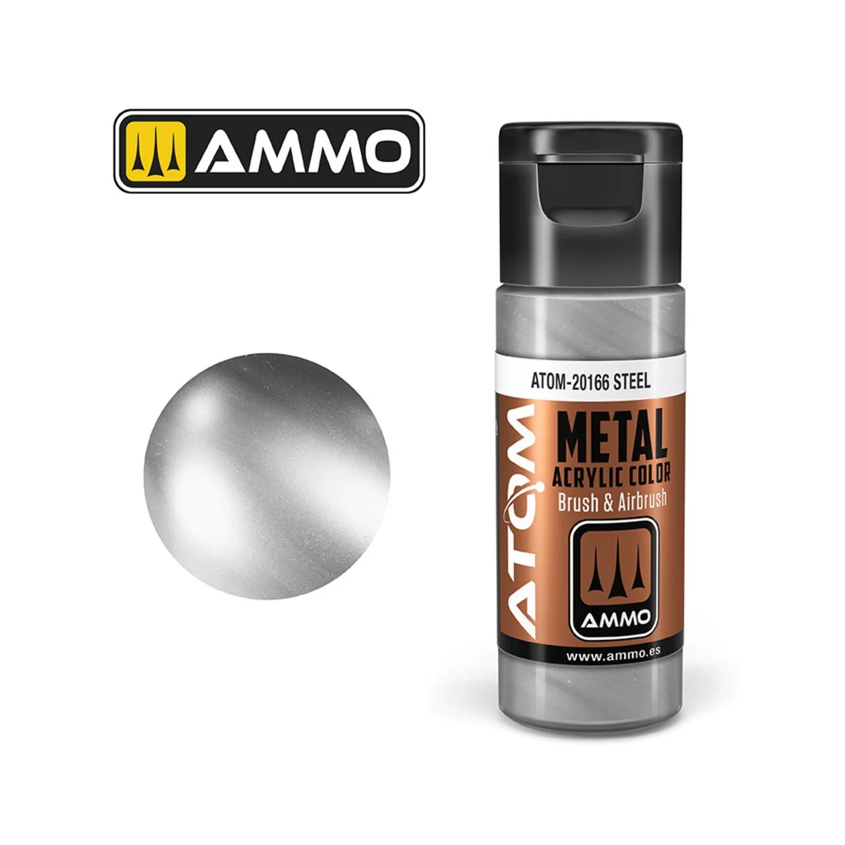 ATOM METALLIC Steel - AMMO by MIG Jimenez ATOM-20166