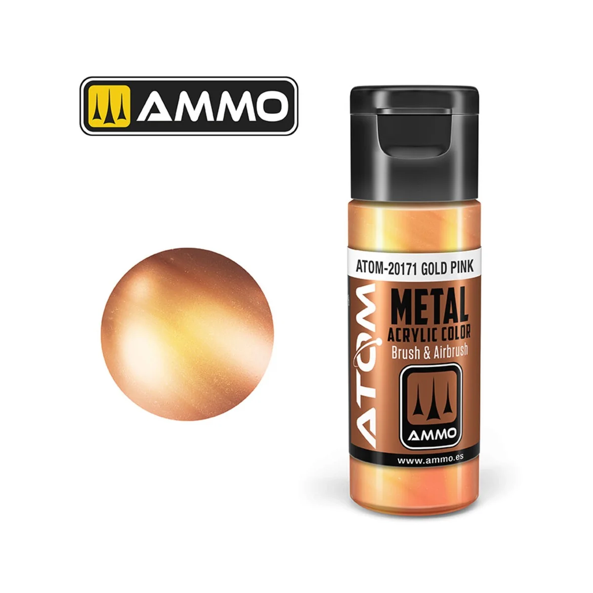 ATOM METALLIC Gold Pink - AMMO by MIG Jimenez ATOM-20171