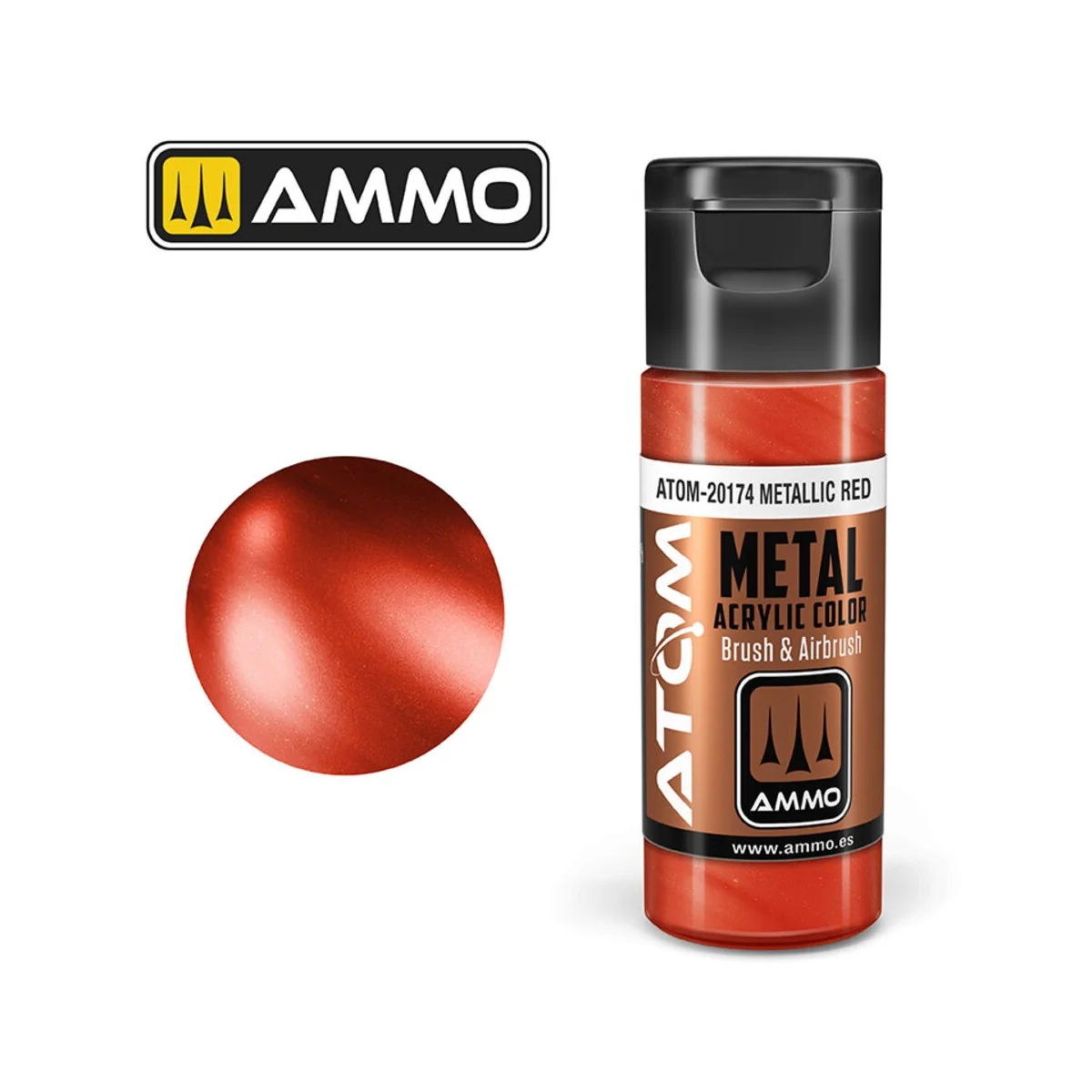 ATOM METALLIC Red - AMMO by MIG Jimenez ATOM-20174