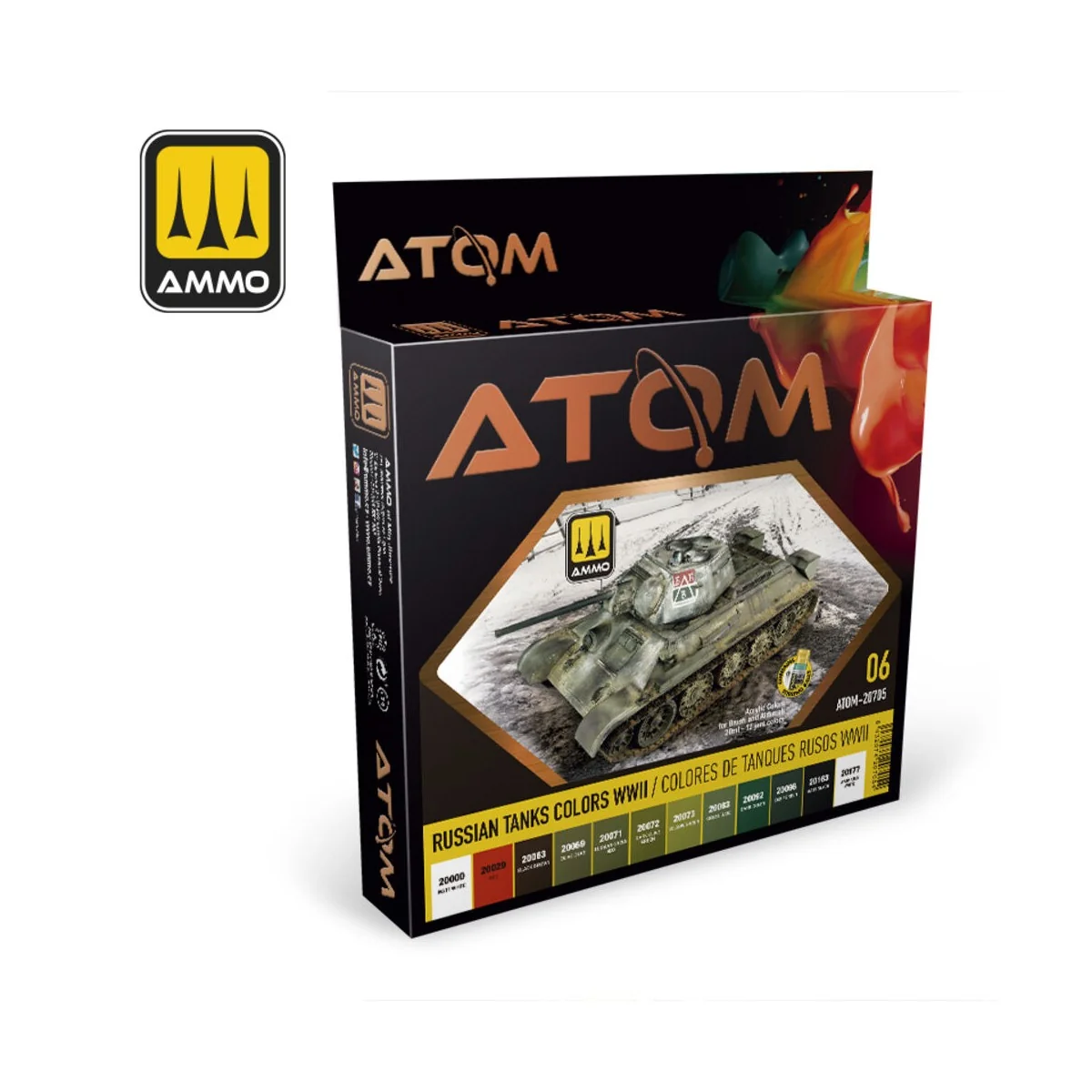 ATOM-Russian Tank Colors WWII - AMMO by MIG Jimenez ATOM-20705