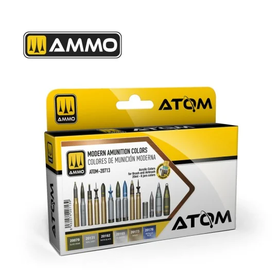 ATOM Modern Amunition Colors Set - AMMO by MIG Jimenez ATOM-20713