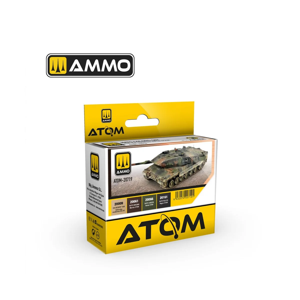 ATOM NATO Color Set - AMMO by MIG Jimenez ATOM-20719