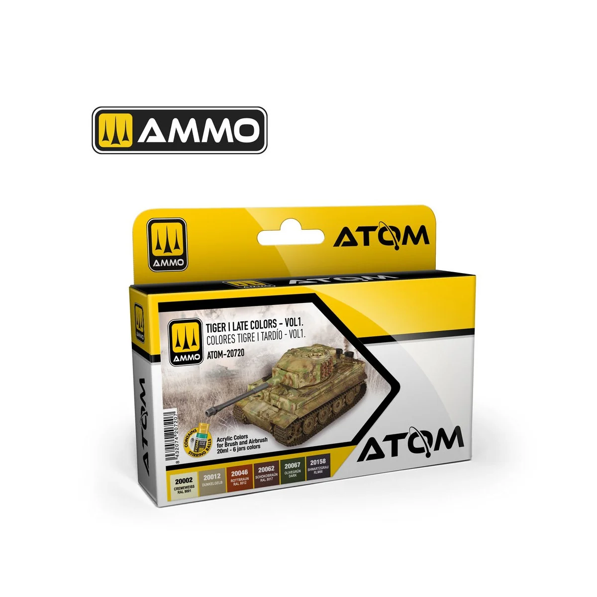 ATOM Tiger I Late Colors Set Vol.1 - AMMO by MIG Jimenez ATOM-20720