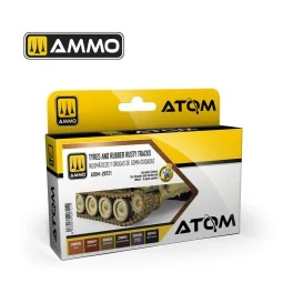 ATOM Tyres and Rubber Rusty Tracks Set - AMMO by MIG Jimenez ATOM-2...