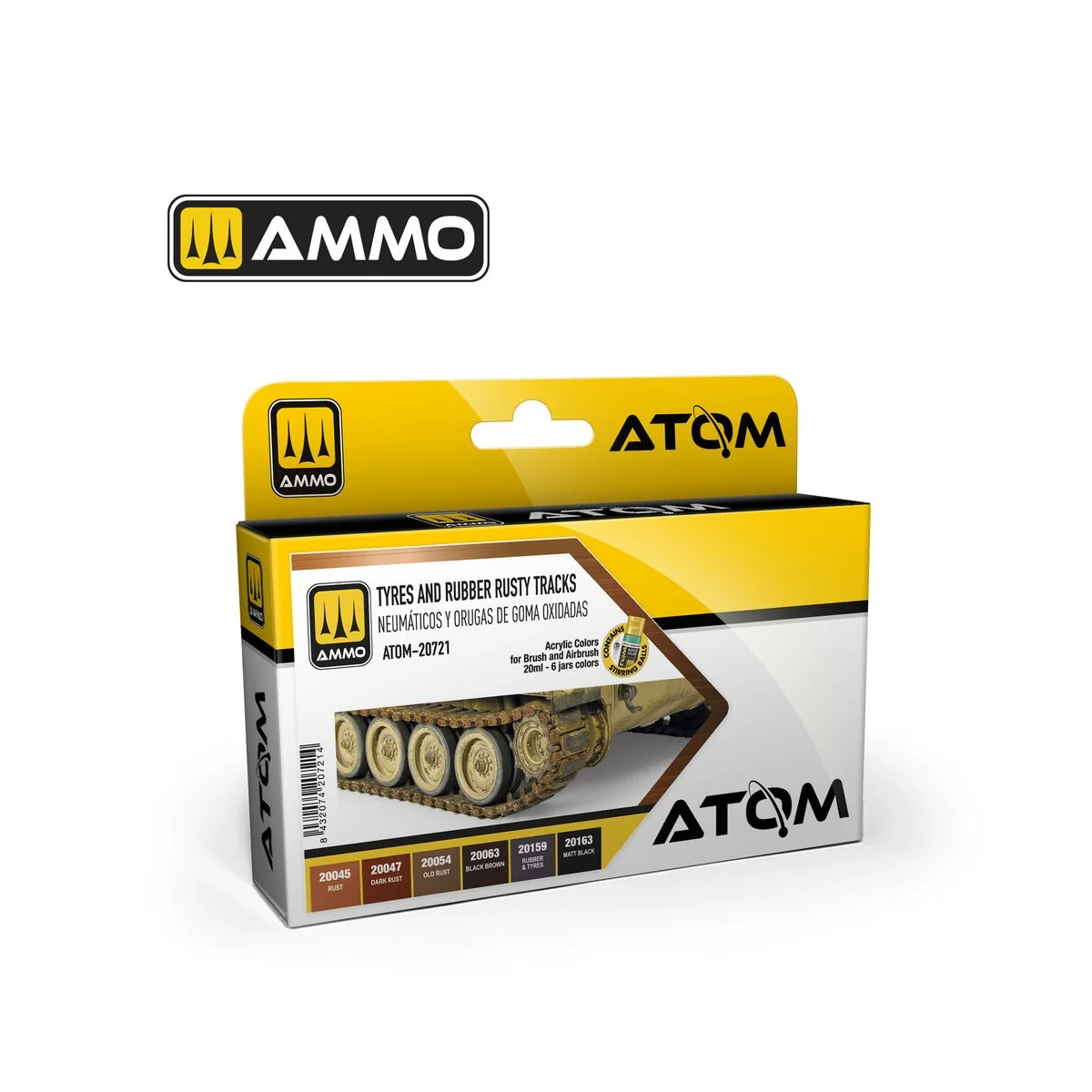 ATOM Tyres and Rubber Rusty Tracks Set - AMMO by MIG Jimenez ATOM-2... ATOM Tyres and Rubber Rusty Tracks Set - AMMO by MIG Jimenez ATOM-2...