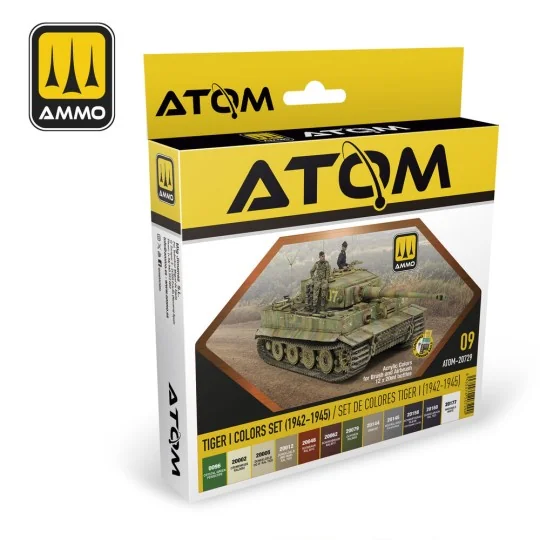ATOM TIGER I COLORS (1942-1945) Set - AMMO by MIG Jimenez ATOM-20729
