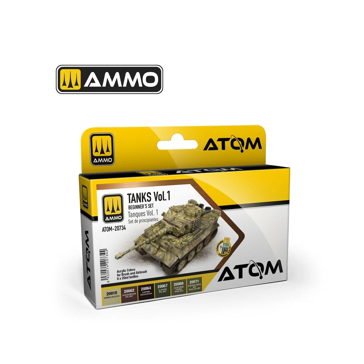 ATOM Beginners Set: Tanks Vol.1 - AMMO by MIG Jimenez ATOM-20734 ATOM Beginners Set: Tanks Vol.1 - AMMO by MIG Jimenez ATOM-20734