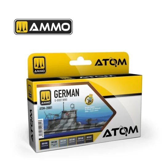 ATOM German U-BOOT WWII Set - AMMO by MIG Jimenez ATOM-20801 ATOM German U-BOOT WWII Set - AMMO by MIG Jimenez ATOM-20801