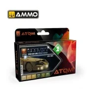 ATOM Gravity Set 1 - Green and Sand - AMMO by MIG Jimenez ATOM-20804