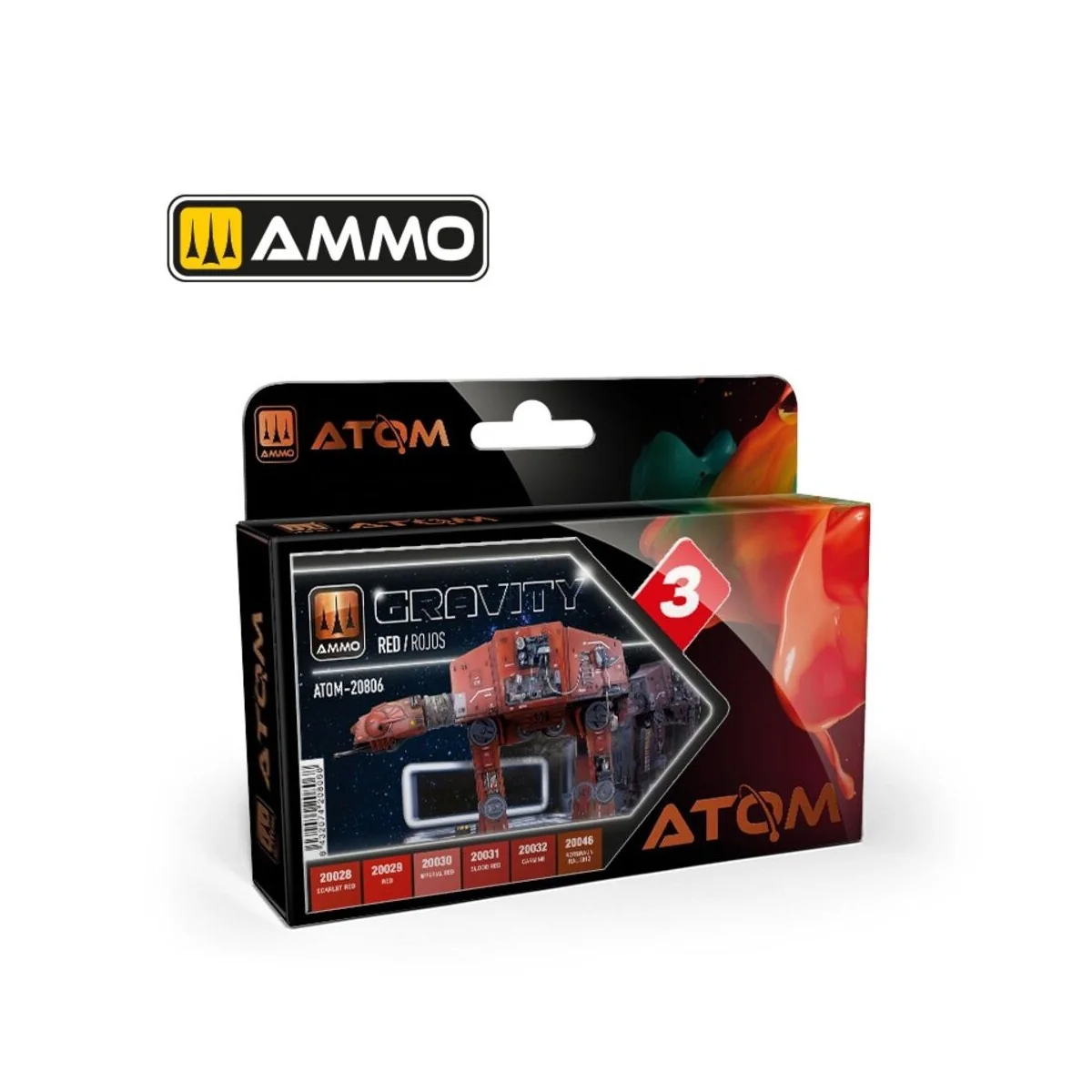 ATOM Gravity Set 3 -Red - AMMO by MIG Jimenez ATOM-20806 ATOM Gravity Set 3 -Red - AMMO by MIG Jimenez ATOM-20806