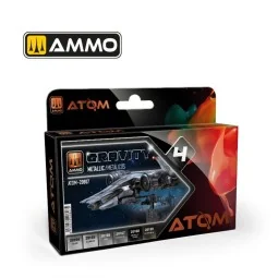 ATOM Gravity Set 4 - Metallic - AMMO by MIG Jimenez ATOM-20807