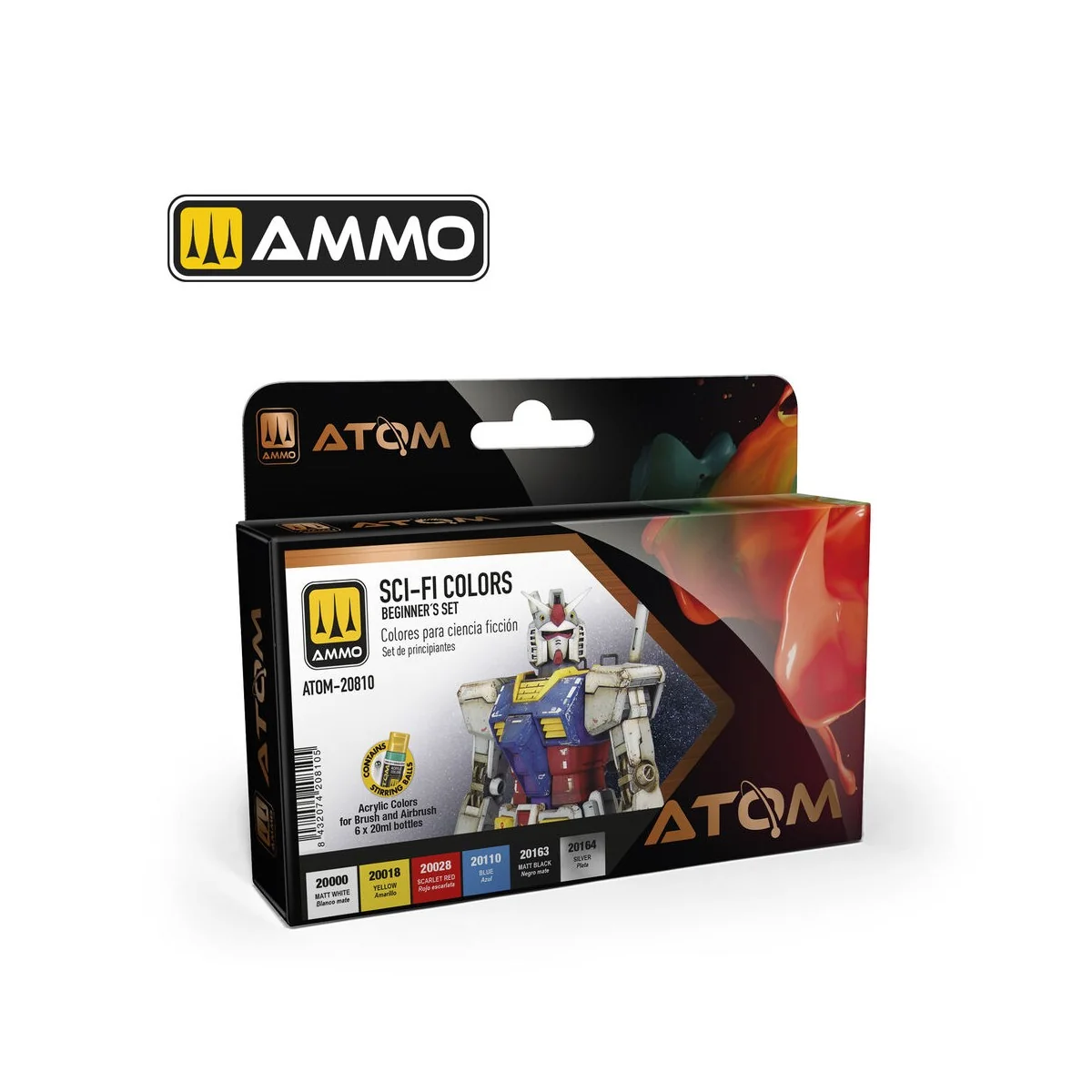 ATOM Beginners Set: SCI-FI Colors - AMMO by MIG Jimenez ATOM-20810