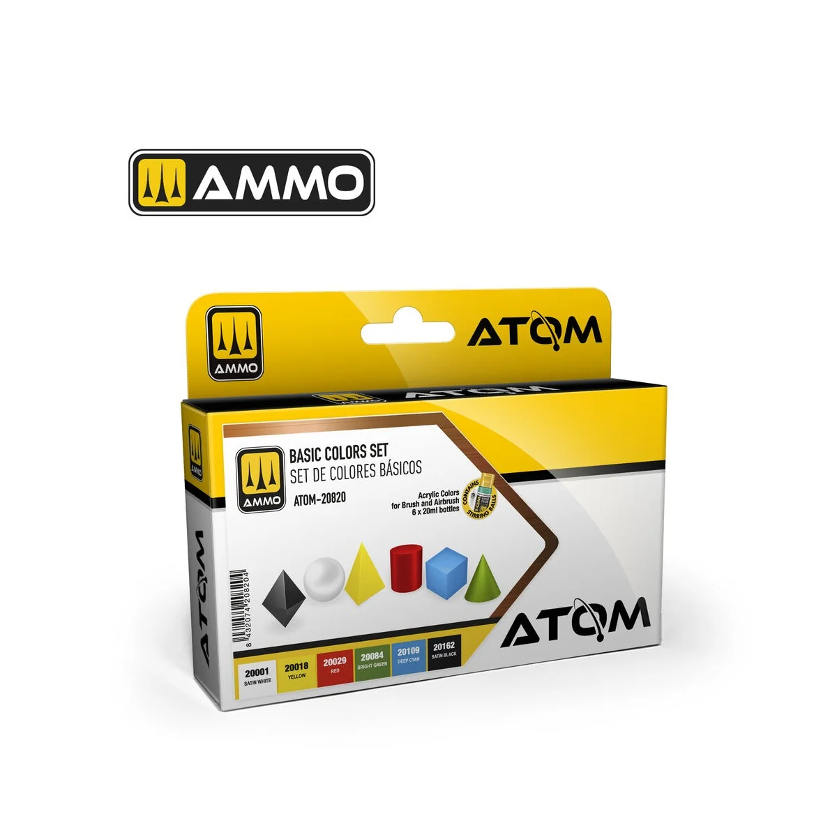 ATOM Basic Colors Set - AMMO by MIG Jimenez ATOM-20820