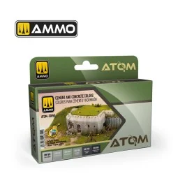 ATOM Cement and Concrete Colors Set - AMMO by MIG Jimenez ATOM-20850